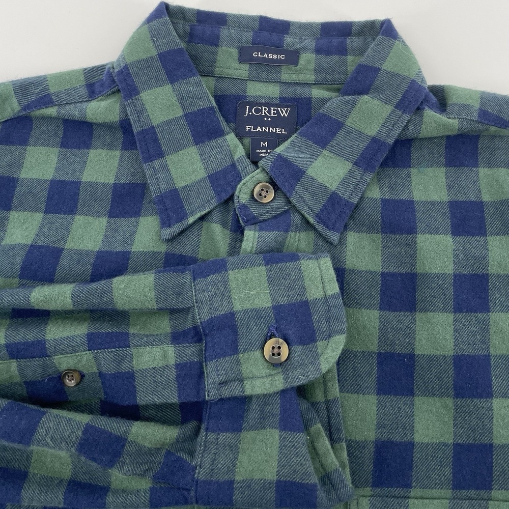 J. Crew Men's Size Medium Classic Fit Plaid Long Sleeve Flannel Shirt